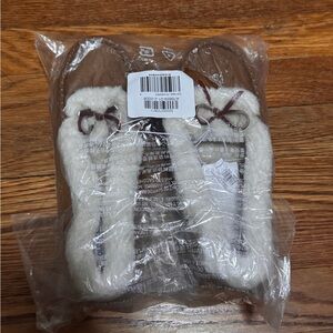 Old Navy Brown and Cream Moccasins